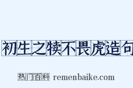 初生之犊不畏虎造句是什么意思的图片